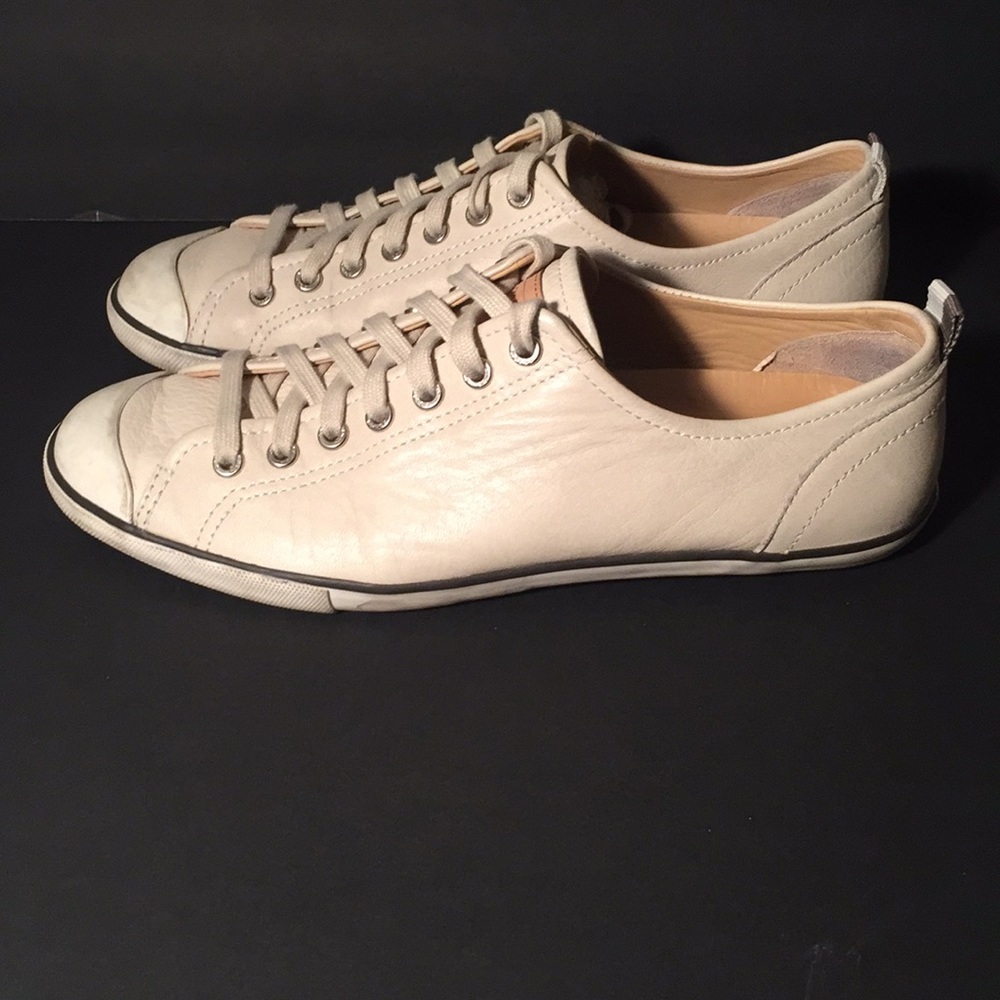 COACH MEN’S LEATHER SNEAKERS, OFF WHITE, SZ-10 - Picture 2 of 6